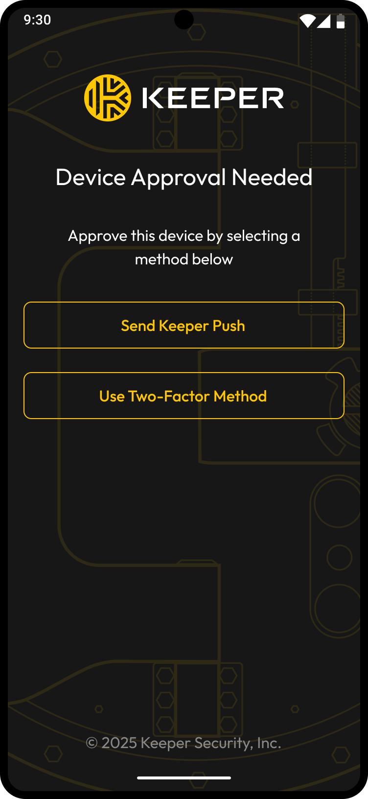 Send Keeper Push for Device Approval