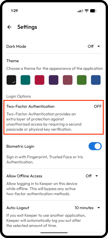 Enable Two-Factor Authentication