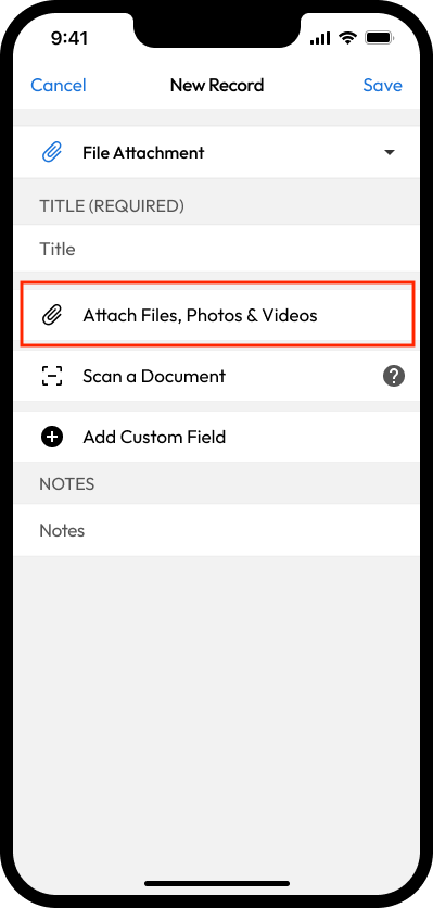 Attach Files, Photos & Videos to a Record