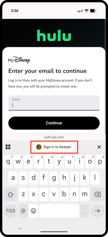 Sign in to Keeper